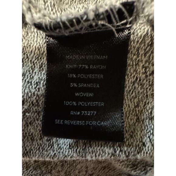 Simply Vera Vera Wang XL Gray Sweater Blouse Layered Hem Long Sleeve Top - Picture 4 of 5